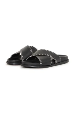 ICHI accessories Schuhe>IATALIA Sandalen Blackw.Creme