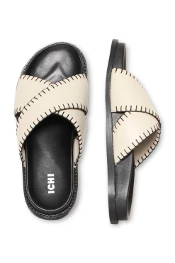 ICHI accessories Schuhe>IATALIA Sandalen Cremew.Black