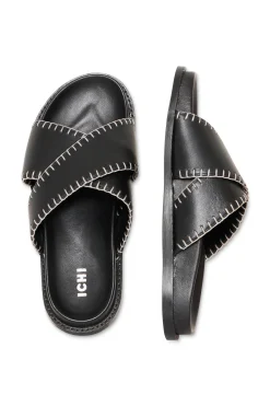 ICHI accessories Schuhe>IATALIA Sandalen Blackw.Creme