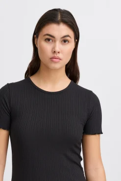Ichi T-shirts>IHCELLA T-shirt Black