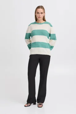 Ichi Strickwaren>IHDUSTY Strickpullover BerylGreen