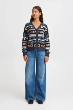 Ichi Strickwaren>IHEDEN Cardigan TotalEclipsemulticolor