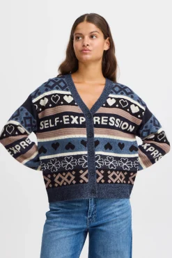 Ichi Strickwaren>IHEDEN Cardigan TotalEclipsemulticolor