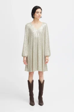 Ichi Kleider>IHFAUCI Kleid FrostedAlmond