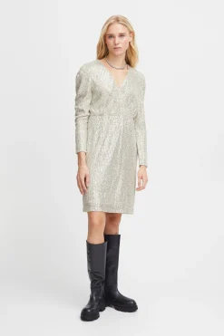 Ichi Kleider>IHFAUCI Kleid FrostedAlmond