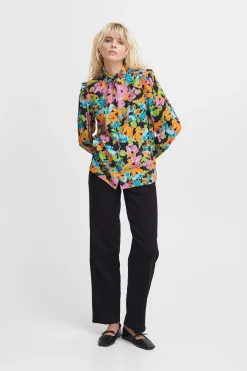 Ichi Hemden>IHGANAVA Hemd BigMultiFloweraop