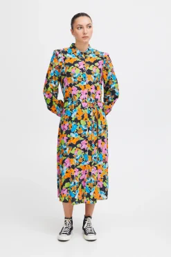 Ichi Kleider>IHGANAVA Kleid BigMultiFloweraop