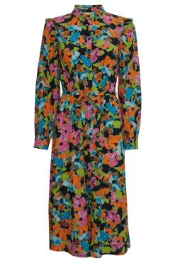 Ichi Kleider>IHGANAVA Kleid BigMultiFloweraop