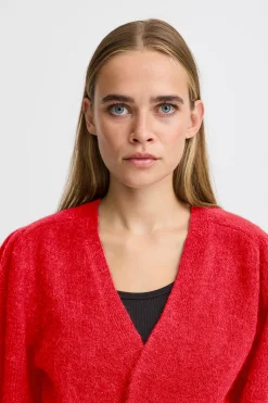 Ichi Strickwaren>IHKAMARA Cardigan RacingRed
