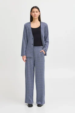 Ichi Hosen>IHKATE CHECLÉ Casual Hose MedievalBlueCheck