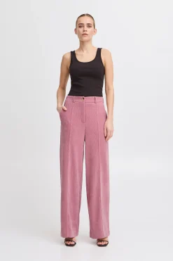 Ichi Hosen>IHKATE CORDUROY WIDE Hose HeatherRose
