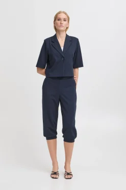 Ichi Blazers>IHKATE CROPPED Blazer TotalEclipse