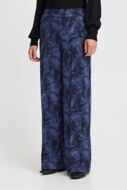 Ichi Hosen>IHKATE Hose DarkNavyFloweraop