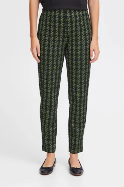 Ichi Hosen>IHKATE Hose ParrotGreenHoundstooth