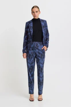 Ichi Hosen>IHKATE Hose DarkNavyFloweraop