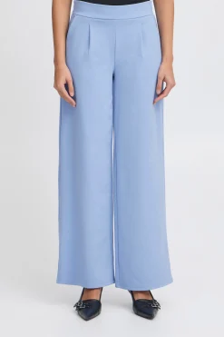 Ichi Hosen>IHKATE LONG WIDE Hose DellaRobbiaBlue