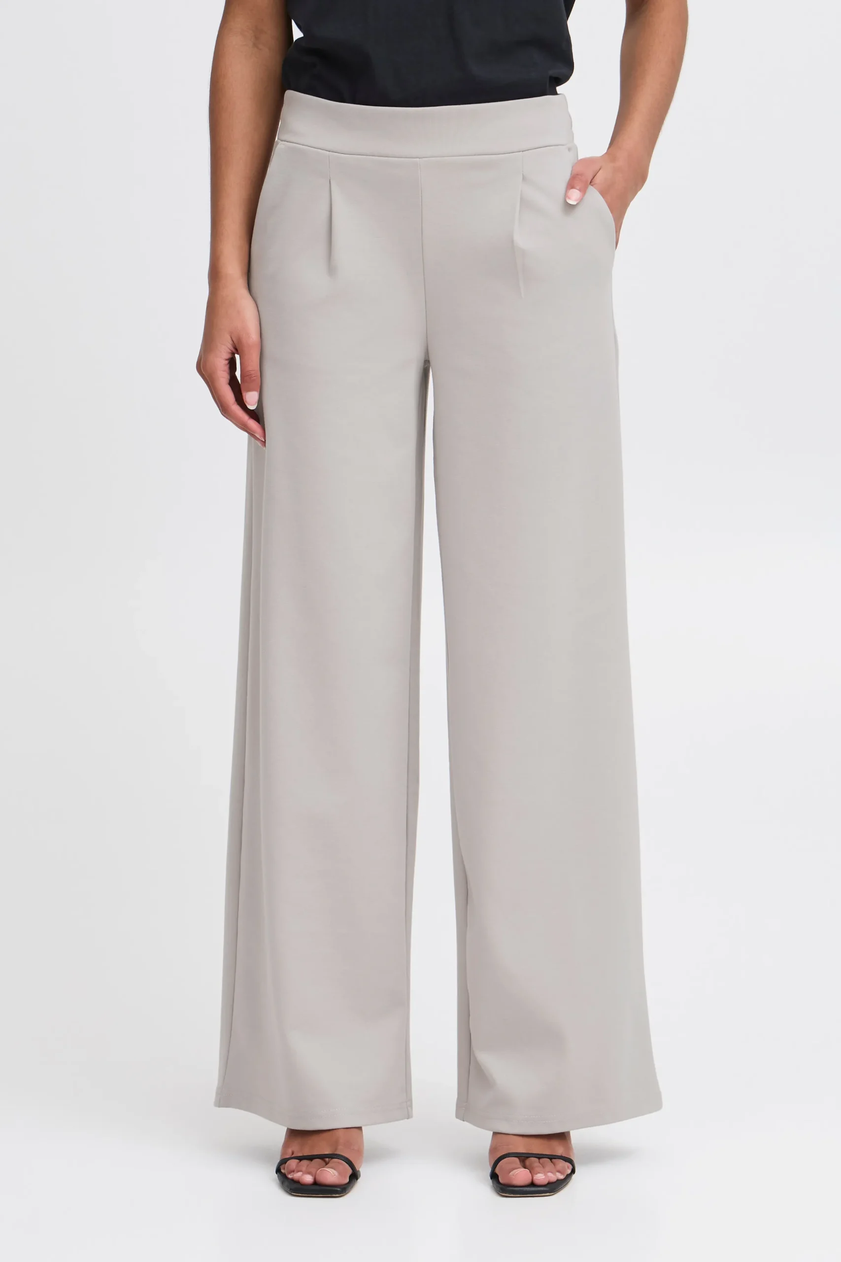 Ichi Hosen>IHKATE LONG WIDE Hose OpalGray