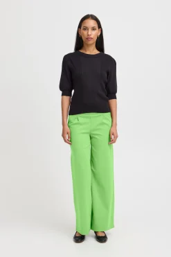 Ichi Hosen>IHKATE LONG WIDE Hose FluoriteGreen