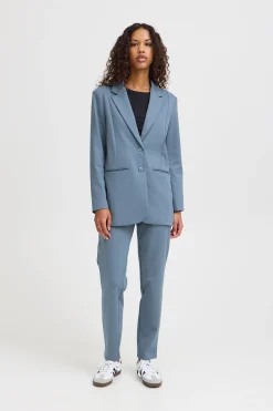 Ichi Blazers>IHKATE OVERSIZED Blazer BlueMirage