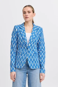 Ichi Blazers>IHKATE PRINT Blazer TurkishSeaTapestryaop