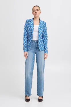 Ichi Blazers>IHKATE PRINT Blazer TurkishSeaTapestryaop