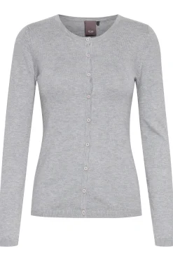 Ichi Strickwaren>IHMAFA Cardigan GreyMelange