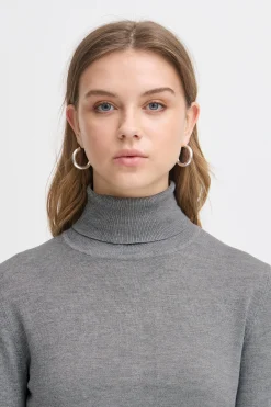 Ichi Basics | Strickwaren>IHMAFA Pullover GreyMelange