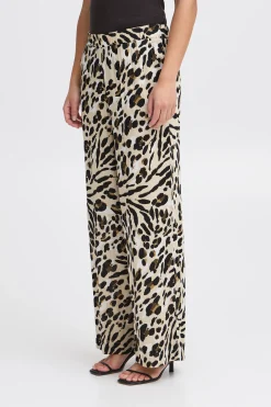 Ichi Hosen>IHMARRAKECH Casual Hose CaribouAnimalAop