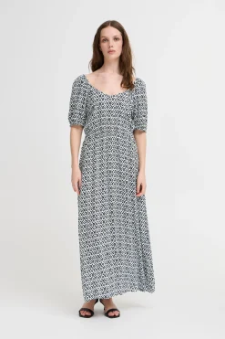 Ichi Kleider>IHMARRAKECH Kleid TotalEclipseIkatTileAop