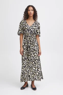 Ichi Kleider>IHMARRAKECH Kleid TanninLeoAop