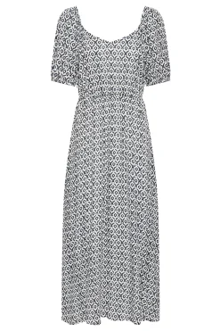 Ichi Kleider>IHMARRAKECH Kleid TotalEclipseIkatTileAop