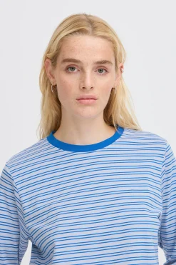 Ichi T-shirts>IHMIRA Langarm-Shirt ZenBluew.TurkishSea