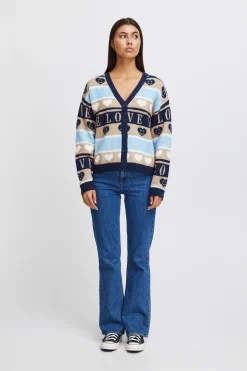 Ichi Strickwaren>IHMOTIF Cardigan TotalEclipseMix