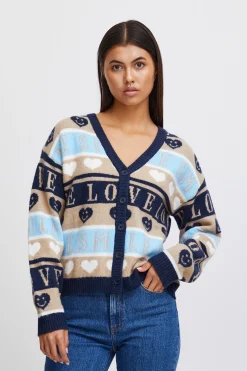 Ichi Strickwaren>IHMOTIF Cardigan TotalEclipseMix