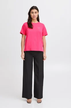 Ichi T-shirts>IHNYNNA T-shirt PinkYarrow