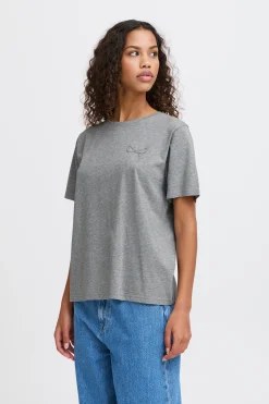 Ichi T-shirts>IHNYNNA T-shirt Lightgreymelange