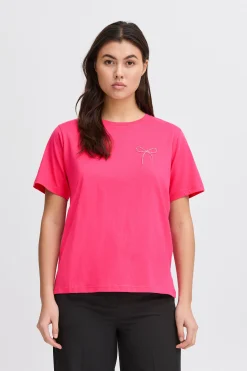 Ichi T-shirts>IHNYNNA T-shirt PinkYarrow
