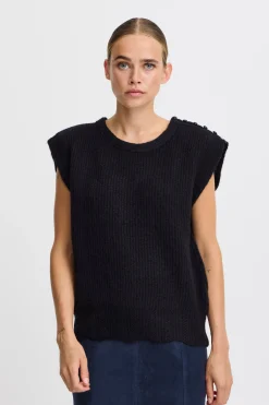 Ichi Strickwaren>IHPOVOKE Pullunder Black