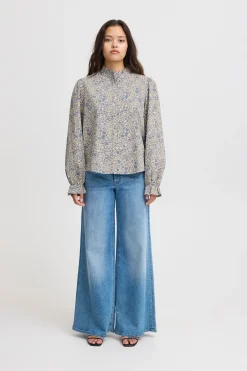 Ichi Hemden>IHQWISSA Hemd BlueMirageFloweraop