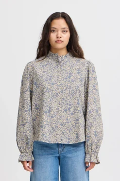 Ichi Hemden>IHQWISSA Hemd BlueMirageFloweraop