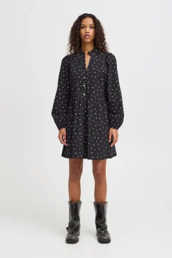 Ichi Kleider>IHQWISSA Kleid BlackHeartaop