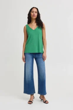 Ichi T-shirts>IHREBEL Top PineGreen