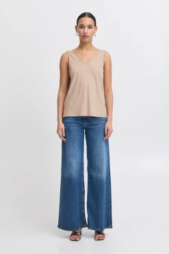 Ichi T-shirts>IHREBEL Top SimplyTaupe