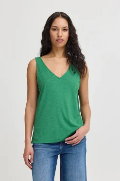 Ichi T-shirts>IHREBEL Top PineGreen