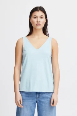 Ichi T-shirts>IHREBEL Top CashmereBlue