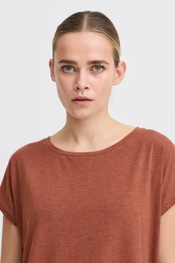 Ichi T-shirts>IHREBEL T-shirt BrownPatina