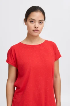 Ichi T-shirts>IHREBEL T-shirt MarsRed