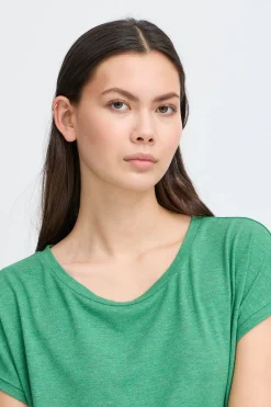Ichi T-shirts>IHREBEL T-shirt PineGreen