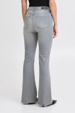 Ichi Jeans>IHTWIGGY FLAIRED HIGH WAIST Jeans Lightgreywash