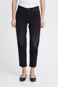 Ichi Basics | Jeans>IHTWIGGY RAVEN Knöchel-Jeans WashedBlack